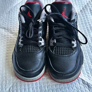 Air Jordan 4 bred reimagined - red, black and grey